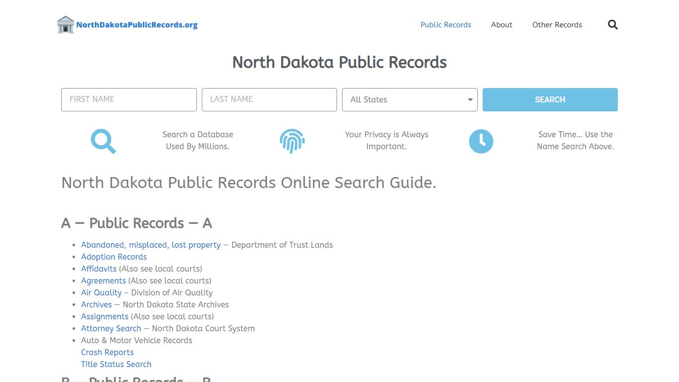 State of North Dakota Public Records Guide: NorthDakotaPublicRecords.org