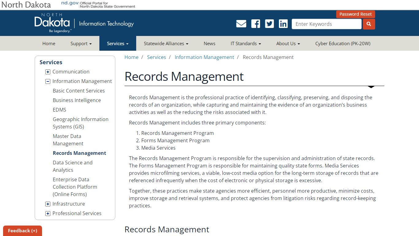 Records Management | North Dakota Information Technology